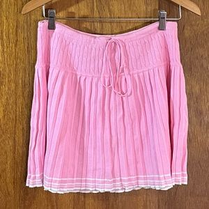 DAISY FUENTES Knit Pleated Pink Skirt Sz S NWT